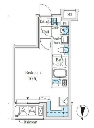 ソラシアレジデンス亀戸の物件間取画像